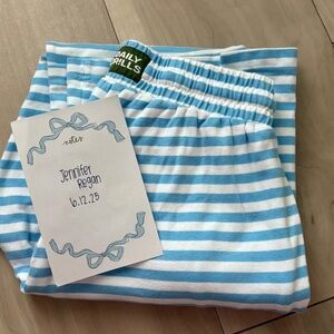 Daily Drills Blue and White Striped Pants (Malibu)